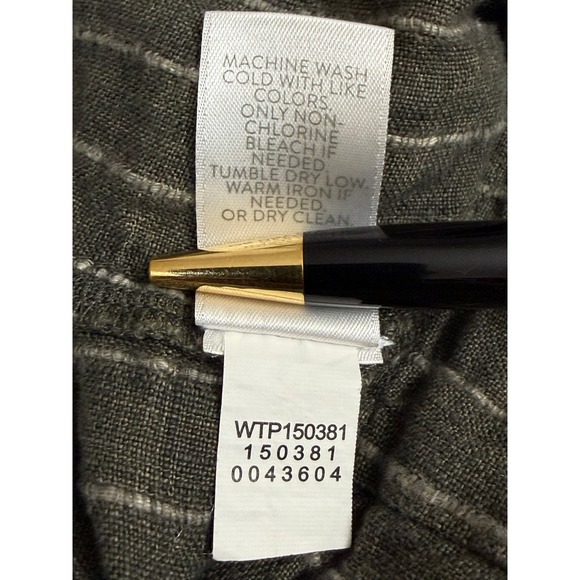 PureJill Linen Stripe Tunic Shirt Button Front Long Sleeve Women's XS - Picture 6 of 8